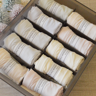 0108A 加长桑蚕丝裆亲肤滋养中腰纯色三角裤 私物 简约莫代尔女内裤