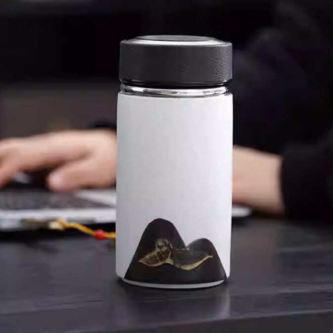 远山陶瓷保温杯便携水杯喝水杯马克杯子礼盒伴手礼定制刻字印logo