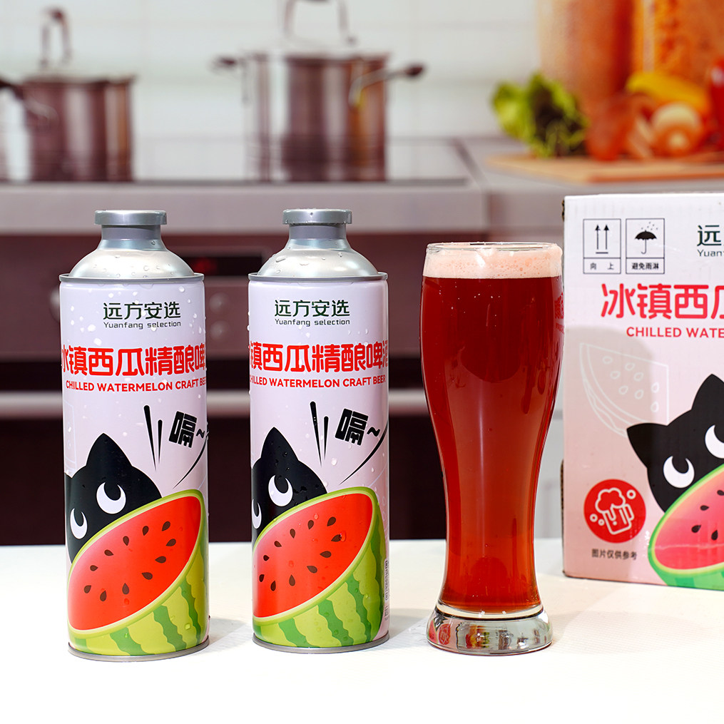 远方安选冰镇西瓜精酿1L*2瓶啤酒图片