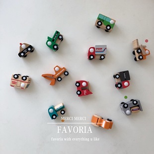 Favoria 北欧ins韩风宝宝儿童小汽车玩具木质 男孩玩具车模型礼物