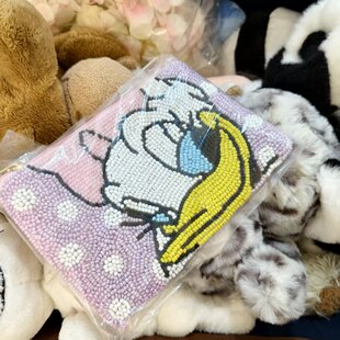 出口岛国样品孤品卡包手机包零钱包小废包手工钉珠米妮