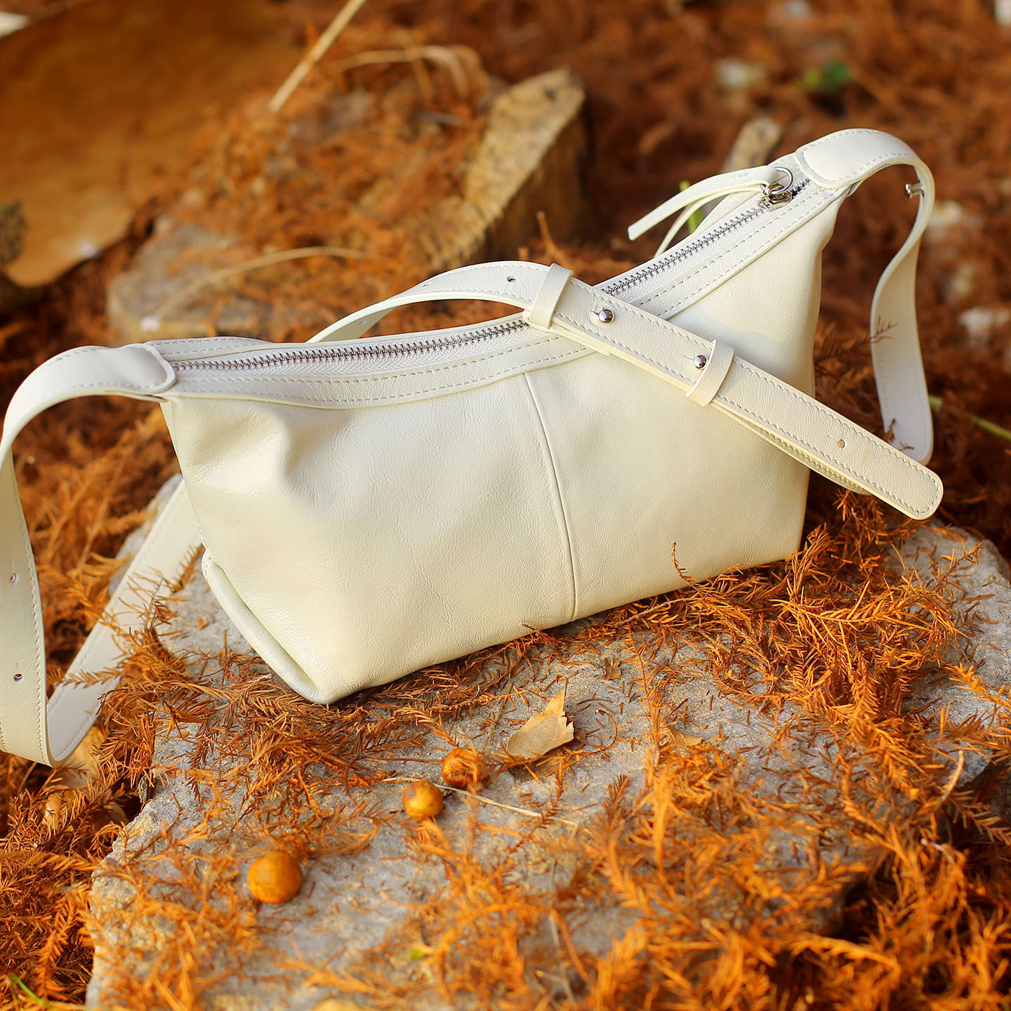 小众设计真皮马鞍包女欧美时尚单肩斜挎包百搭高级感软牛皮小包包