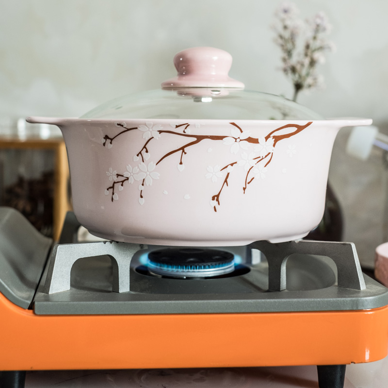 顺祥陶瓷锅|可明火巧妇锅燃气灶电陶炉耐高温煲汤煮粥漂亮美小锅