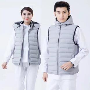 护士丝绵背心冬季外穿棉马甲急诊科女医生值班棉衣羽绒服短款外套
