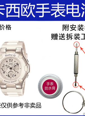适用卡西欧G-SHOCK手表进口电池BGA-113  5001原装电池2粒价格