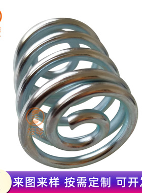 筱琴弹簧生产厂家现货供应碳钢镀锌两端小圈可拧螺丝固定压簧