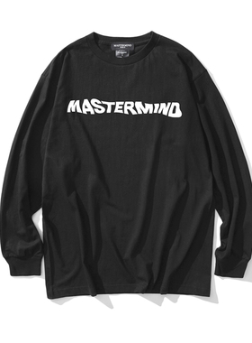 Mastermind World ST1classic纽字暗黑潮流骷髅王男士全棉长袖T恤