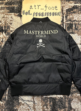 MASTERMIND WORLD SD2 CLC经典mmw骷髅字母刺绣MA1夹克无缝羽绒服