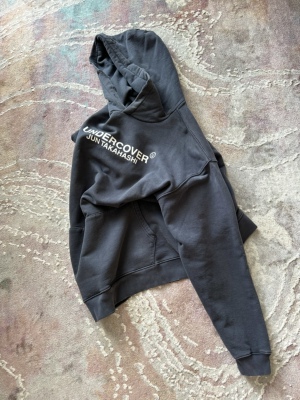 undercover 重水洗帽衫外套休闲拼接卫衣vintage街头褪色潮流上衣