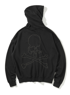 MASTERMIND WORLD zipup 大骷髅链珠帽连帽拉链刺绣卫衣暗黑潮流