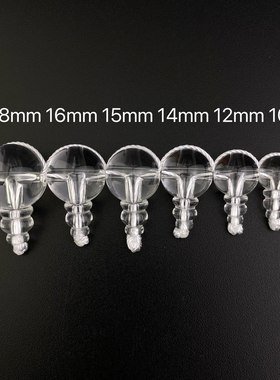 日本进口佛珠佛头三通佛塔DIY配珠白水晶虎眼石绿东陵10-20mm