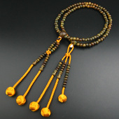 包邮 妙莲花日本数珠日莲创价 学会女用进口绿檀8寸女用小田卷