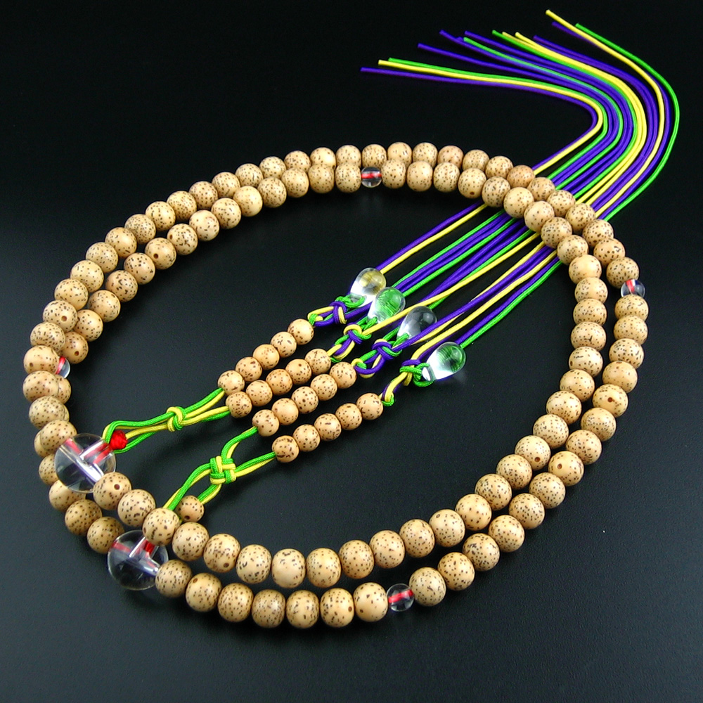 日本御念珠真言宗款弘法大师御请来白水晶星月菩提8mm包邮