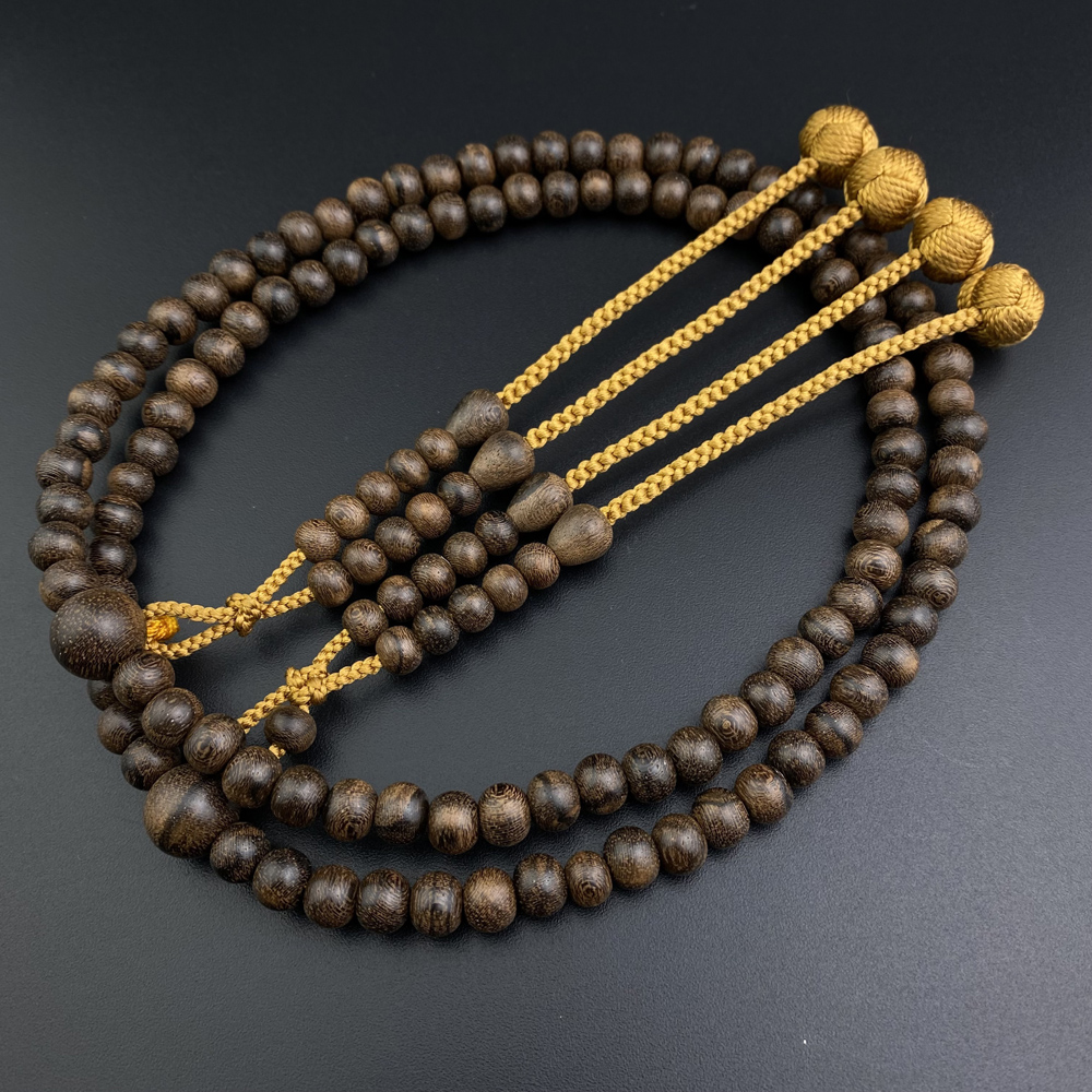 妙莲花日本御念珠真言宗本式108颗手作暹罗柿正绢小田卷现货包邮