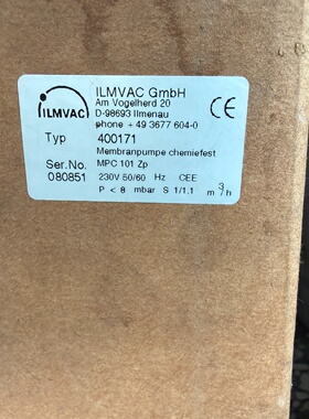 德国ILMVAC伊尔姆 MPC 101 Zp 400171议价
