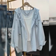 休闲防晒衫 宽松韩版 上衣薄外套 女2025夏季 连帽宽松肌理感褶皱衬衫