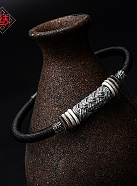 龙结新品S925银菠萝编织手链潮搭