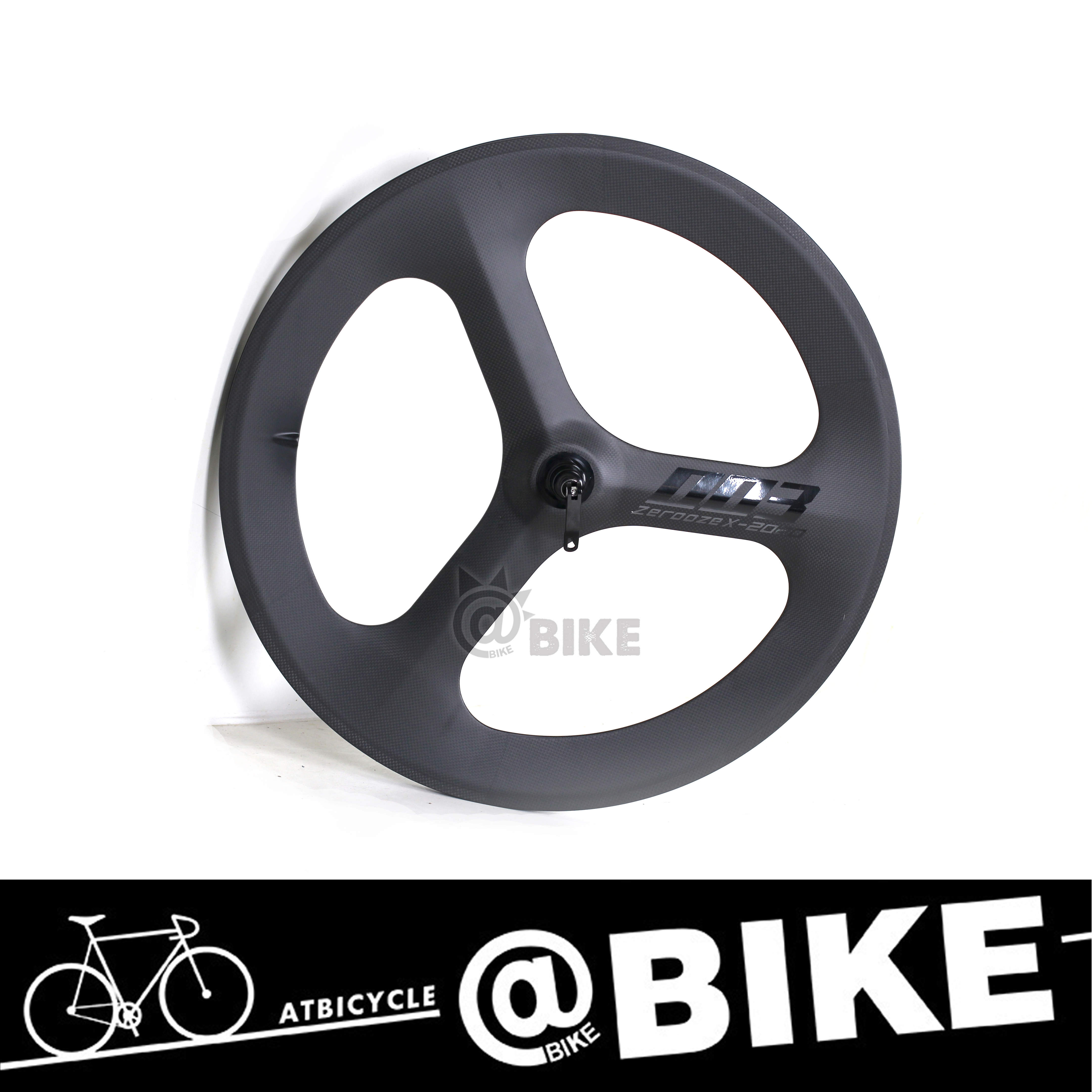 @bike Zero虫碳 碳纤维3刀轮 直三刀 管胎/开口 死飞 TT轮圈