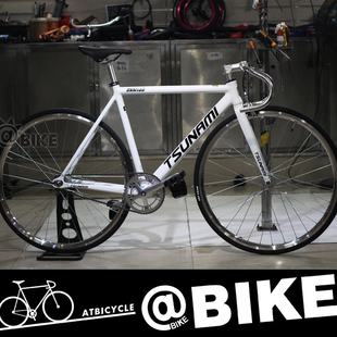 TSUNAMI速那米 SNM100 海啸铝合金死飞整车 自行车动作死飞　白色