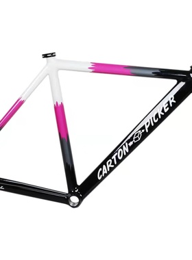 澳大利亚 Pizz Carton Picker frameset黑粉色 单速场地 死飞车架