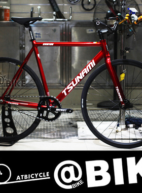 TSUNAMI速那米 SNM100 海啸铝合金单速死飞固齿自行车整车 红色