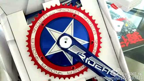 @BIKE 正品行货 RIDEA 美国队长特别版 封闭 牙盘(含中轴，盘片）