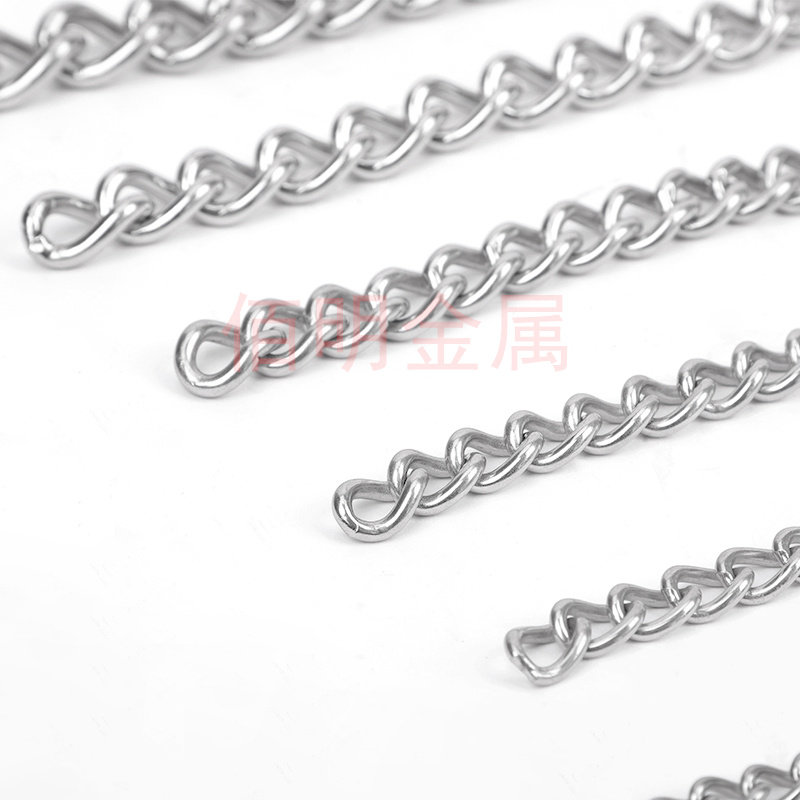 304 STAINLESS STEEL CHAIN SEAMLESS WELDING SEAM WELDING LOAD-BEARING CHAIN BOLT DOG LOCK CHAIN HANGING BILLBOARD THIN CHAIN TWISTED CHAIN