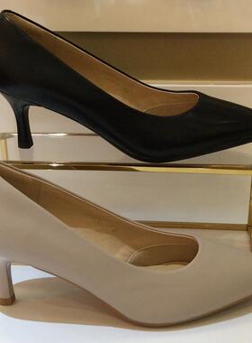 哈森HARSON正品2025新款春秋季高细跟尖头通勤百搭女单鞋HS257906