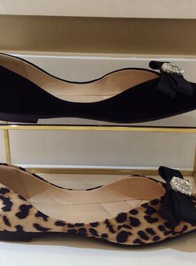 断码特惠哈森HARSON正品春秋季平低跟方头水钻时尚女单鞋HS257101