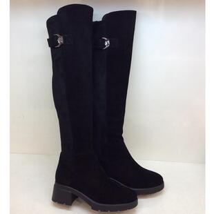 断码特惠卡迪娜Kadina专柜2024冬季高粗跟加绒长筒女皮靴KA241588