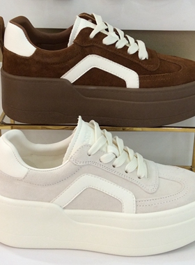 哈森HARSON正品2025新款春秋季平厚底轻便百搭休闲女鞋HCL250605