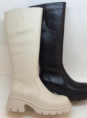 断码特惠卡迪娜Kadina专柜2024冬季高粗跟厚底长筒女皮靴KA242001