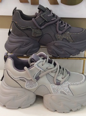 哈森HARSON正品2026新款春秋季轻便厚底增高休闲女单鞋HCS265401