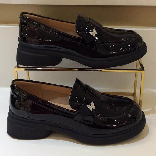 卡迪娜中跟百搭一脚蹬女款乐福鞋