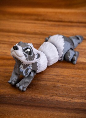 迷你雪貂/蒙眼貂关节可动解压玩具 - 3D打印 - MMM