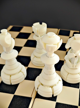 Worksbydesign Engineering Chess Self-Promoting Pawns 3D打印