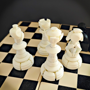Worksbydesign Engineering Chess Self-Promoting Pawns 3D打印