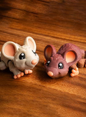 迷你小老鼠关节可动玩具钥匙扣 - 3D打印 - MMM