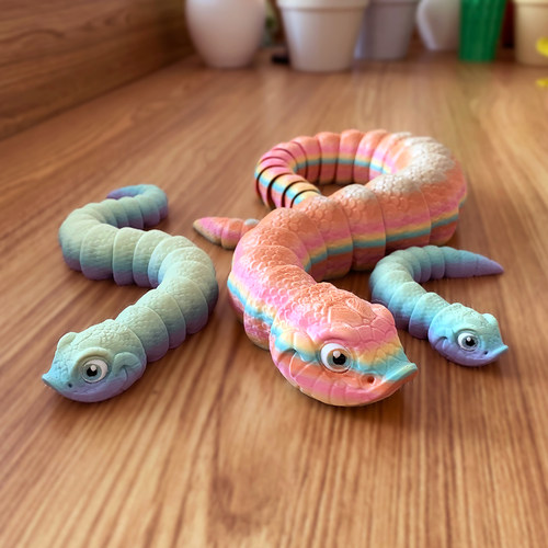蛇年公仔猪鼻蛇Hognose Snake全身可动铰链玩具 - 3D打印 - MMM