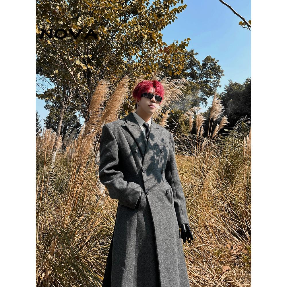 【意大利高端潮牌】那不勒斯毛呢大衣男秋冬英伦风中长款风衣外套