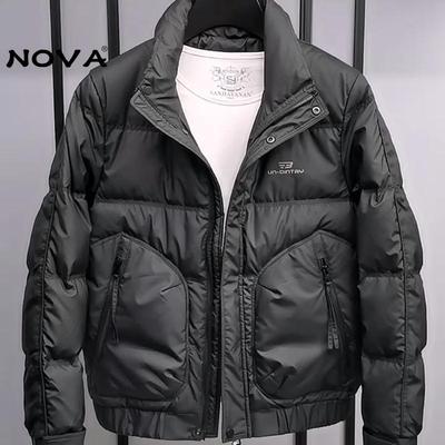【意大利高端潮牌】短款羽绒服男款冬季立领外套轻薄冬装修身男装