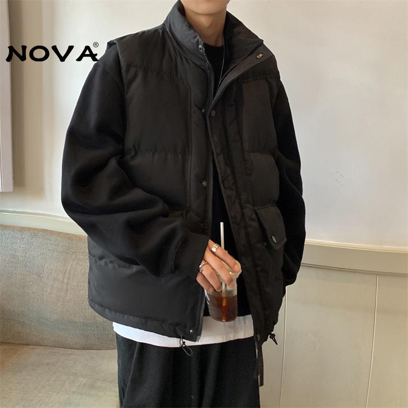 【意大利Nova潮牌】工装羽绒棉马甲男冬季宽松休闲坎肩背心外套