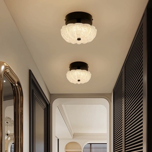 北欧轻奢法式南瓜过道灯走廊吸顶灯后现代简约复古门厅入户玄关灯