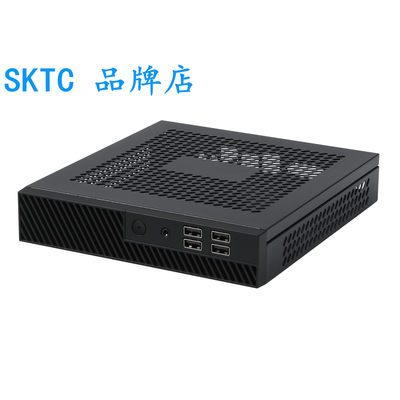 SKTC DX01迷你小机箱thin itx机箱静音工控掌上电脑mini半高 背挂