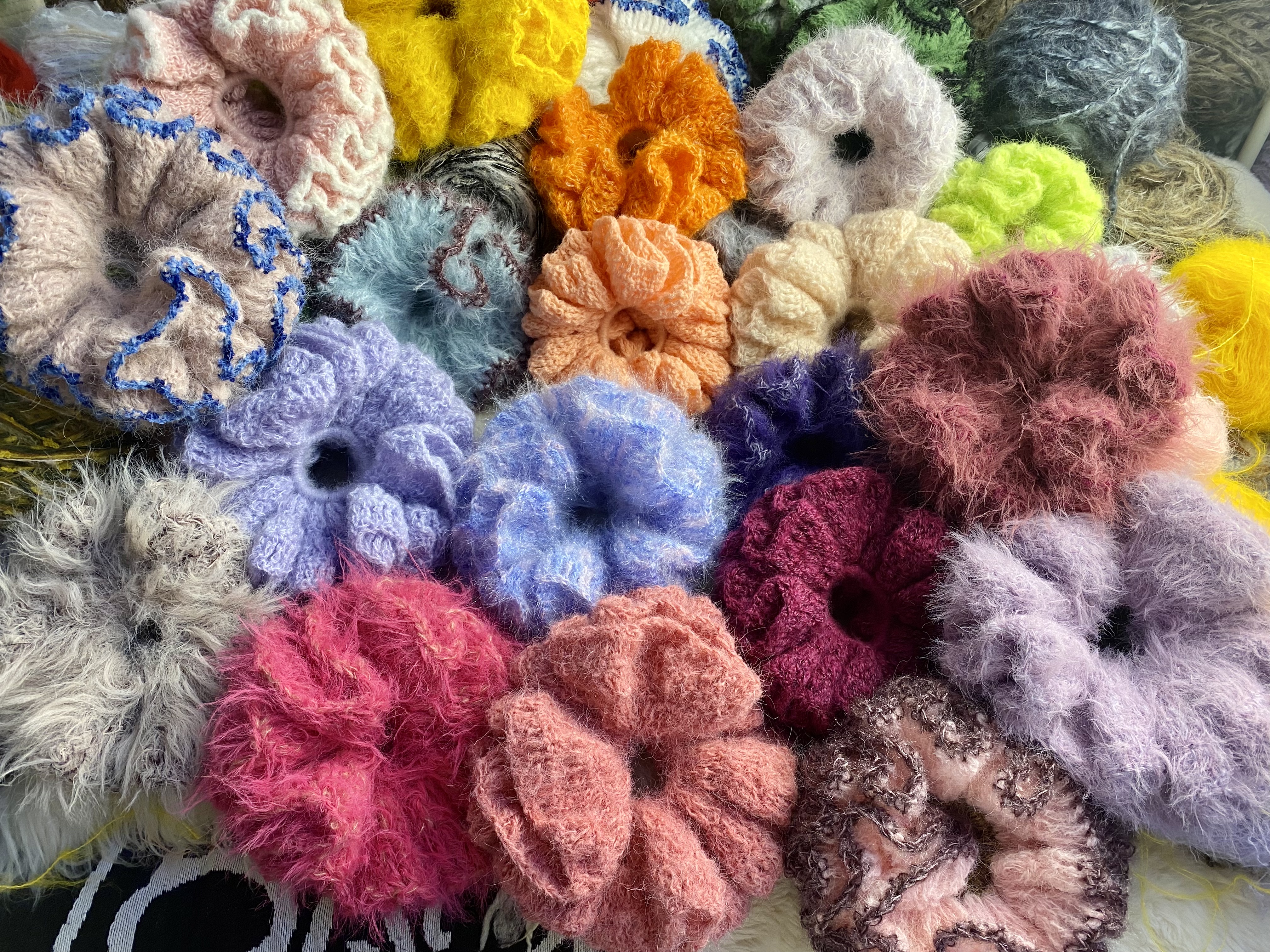 DIY霸王花大肠发圈特色线/棒针编织钩织毛线软糯50g/团（非成品）