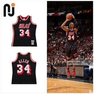 Mitchell&Ness MN 雷阿伦 2013-14热火 立体字复古 球迷版SW球衣