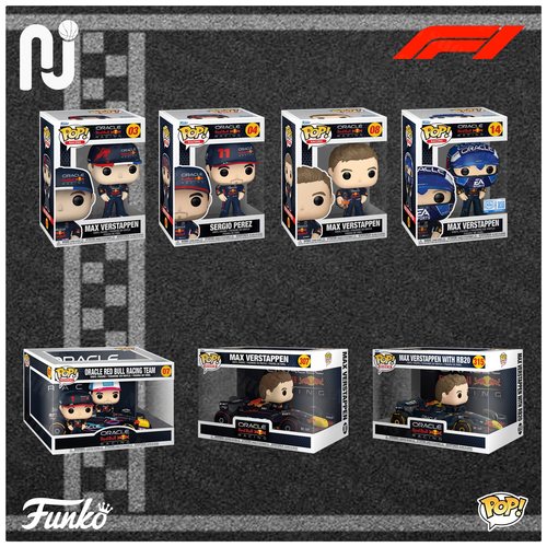 Funko Pop! F1 塞纳/维斯塔潘&佩雷斯/安东内利人偶手办 赛道风云