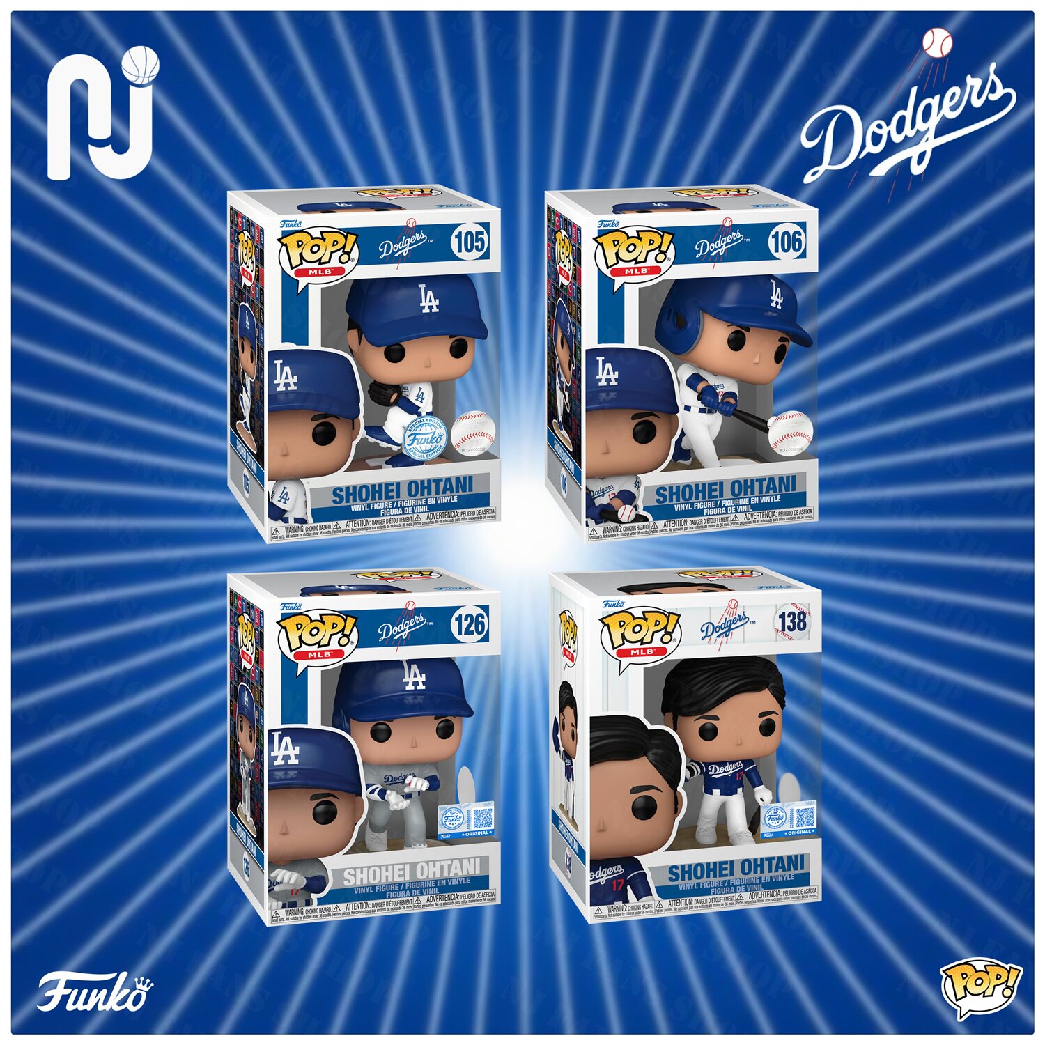 正版Funko Pop! 大谷翔平/Shohei Ohtani MLB棒球LA道奇 公仔玩具