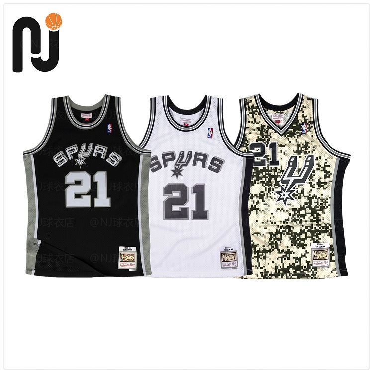 Mitchell&Ness MN 邓肯 Duncan 马刺主/客场 老兵节 球迷版SW球衣