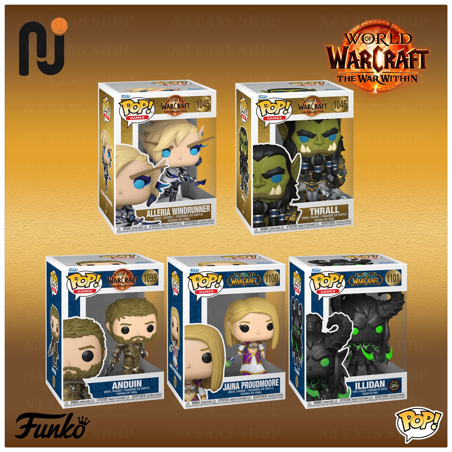 Funko Pop! World of Warcraft/魔兽世界 萨尔/吉安娜 公仔手办